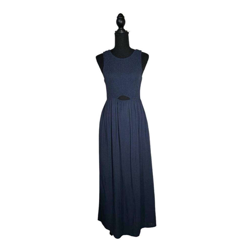 Long dark blue dress